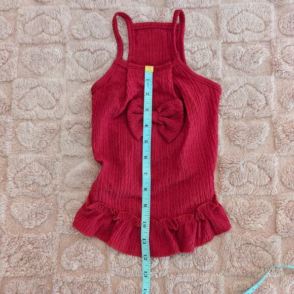 2/$10🐾 New Size XL Dog Dress - Red Dog Dress Or Cat Dress with Ruffle and Bow🐾 - Picture 3 of 9